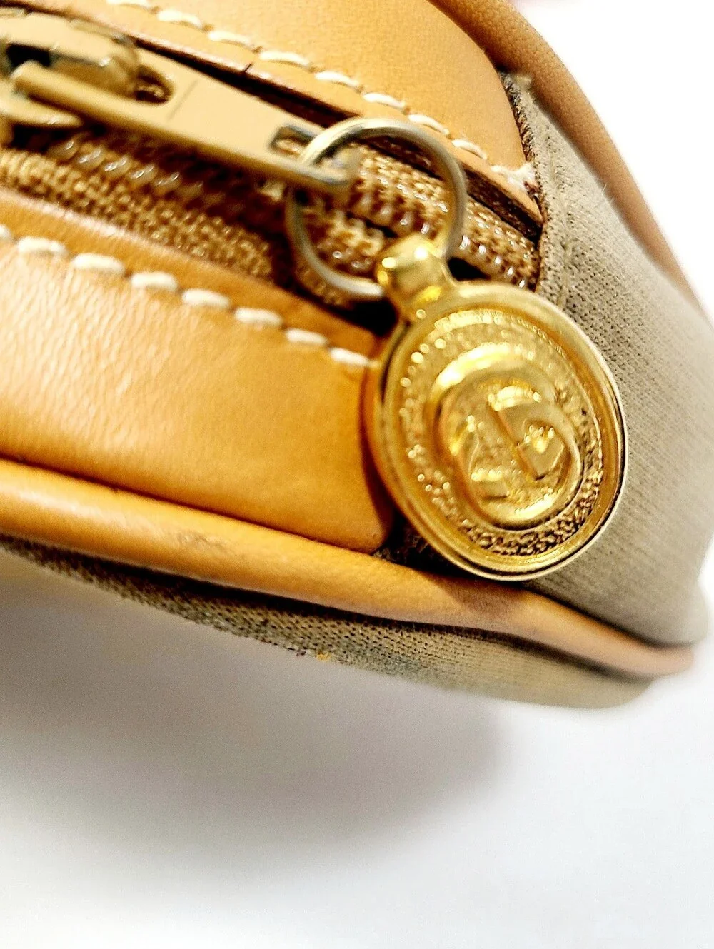 Gucci Canvas Leather Clutch Bag